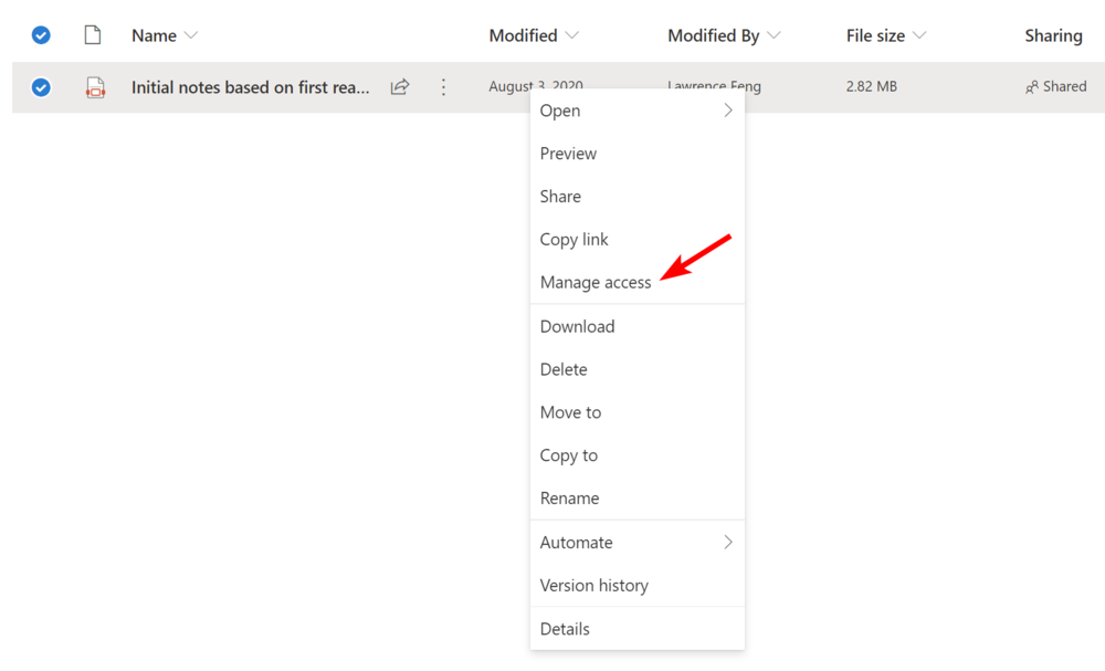 OneDrive in Office Portal Context Menu