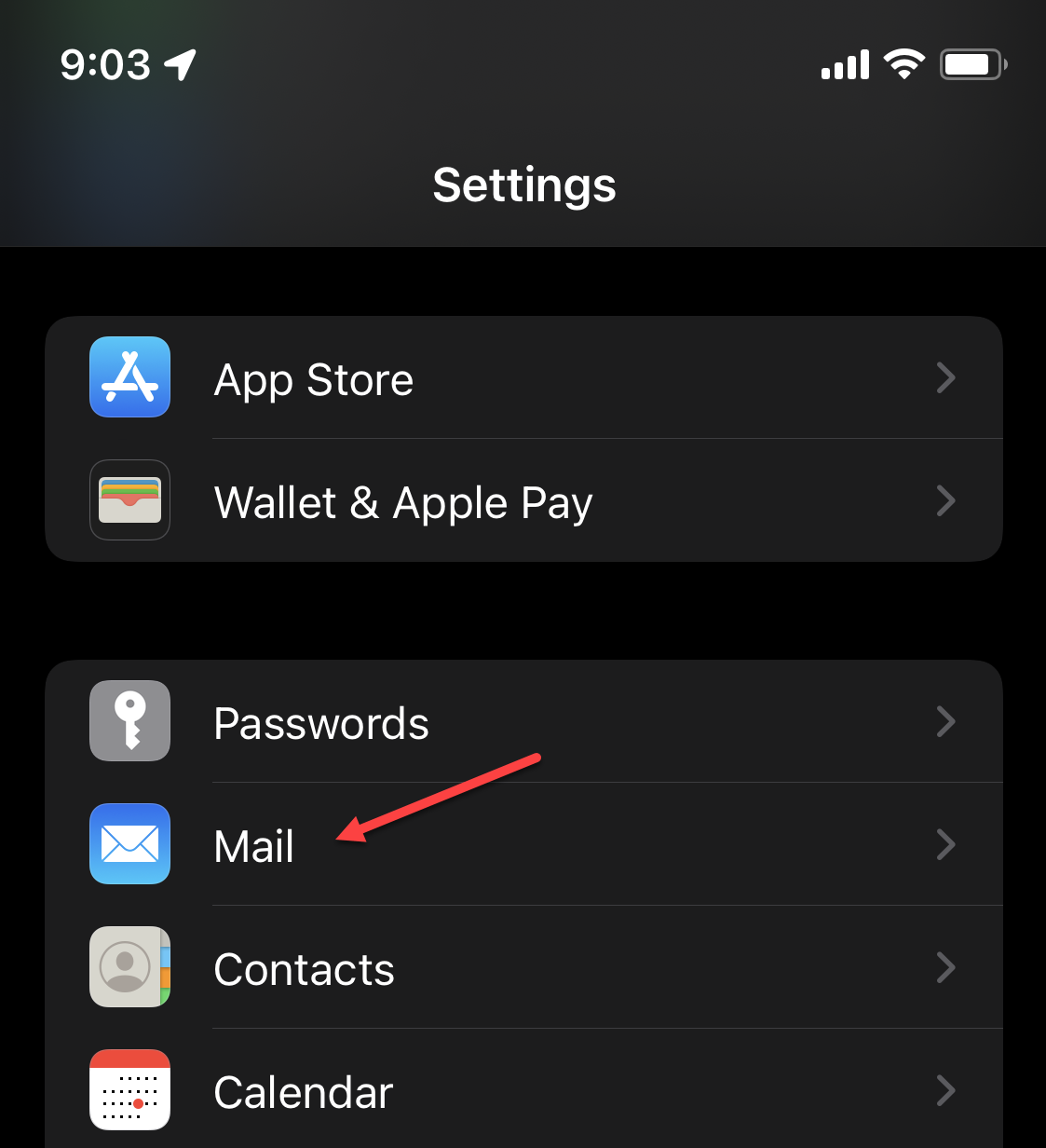 iOS Settings