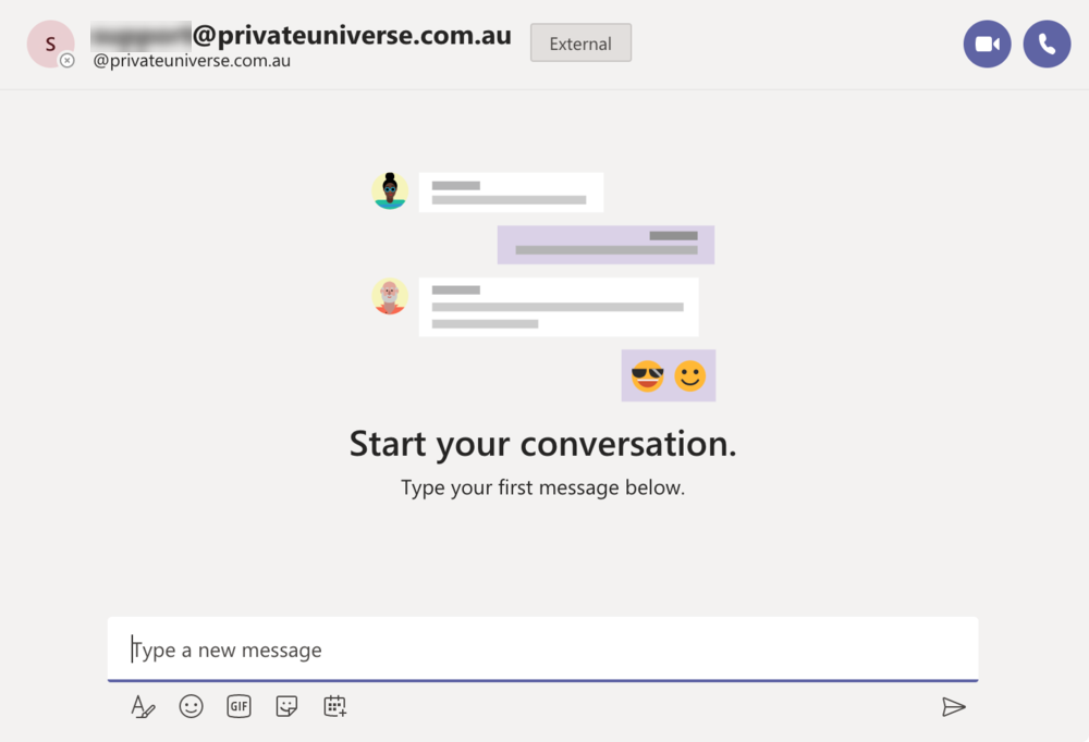 Teams External User Chat