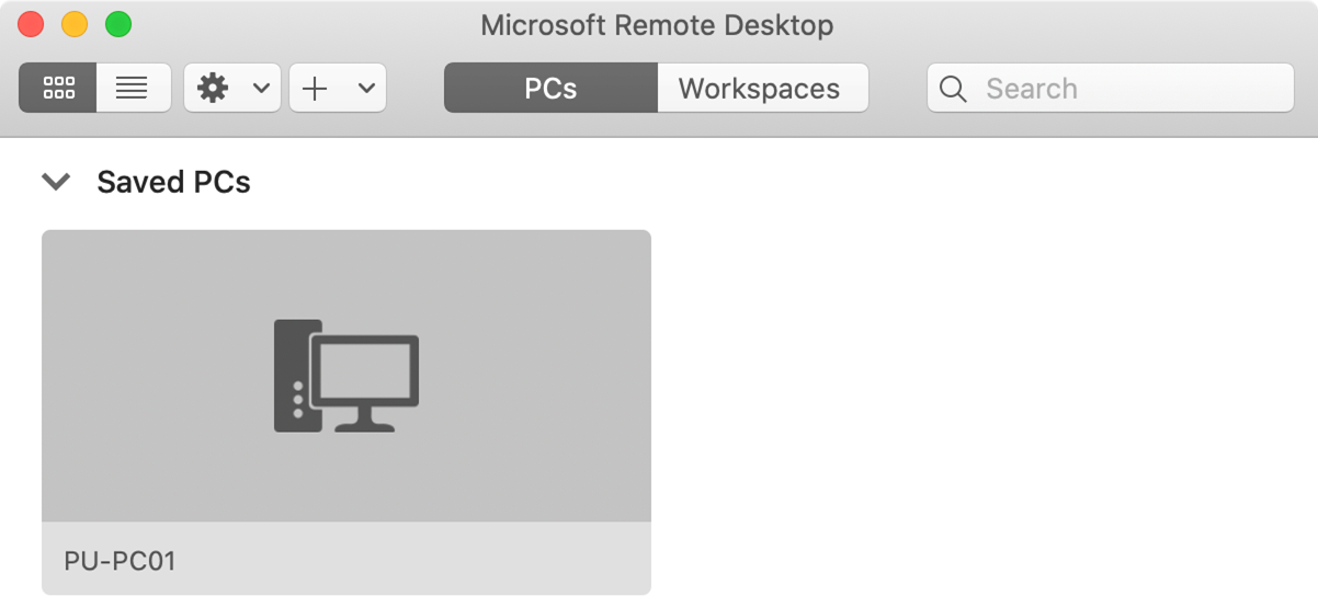 Remote Desktop Mac Saved PC